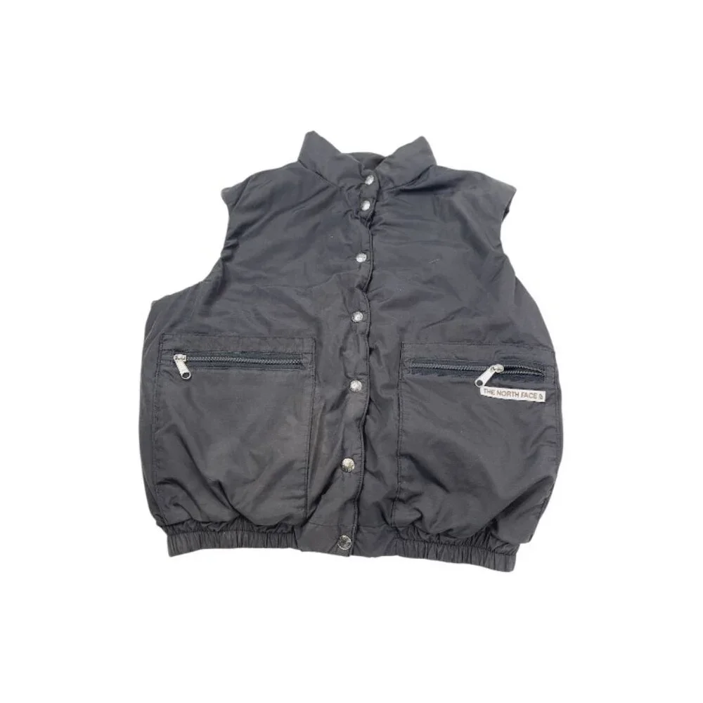 The North Face Men's‎ Black Sleeveless Dual Pocket Snap Fishing Puffer Vest Sz M
